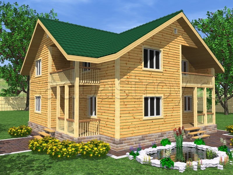 Каркасный дом 10х10,5 ДП35