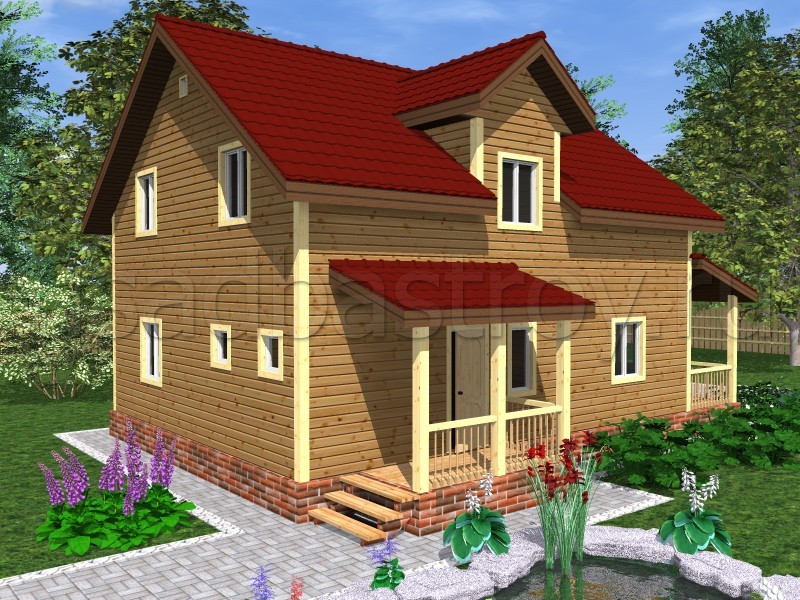 Каркасный дом 12х8 ДП36
