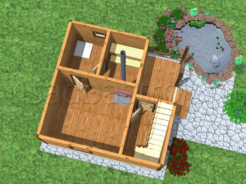 Баня из бруса 6x6 БП5: фото 2