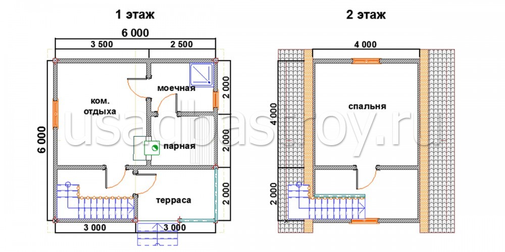 Баня из бруса 6x6 БП5: фото 4