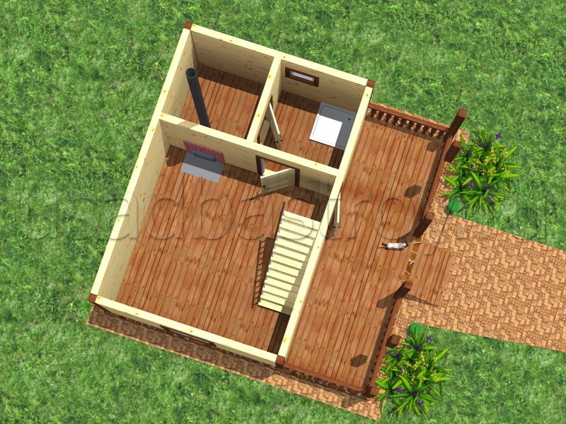 Баня из бруса 6x6 БП9: фото 2