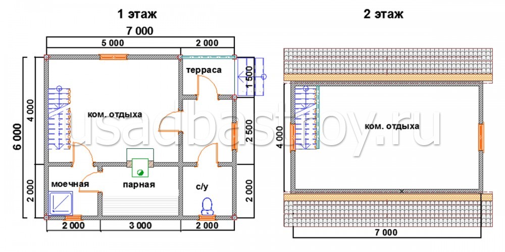 Баня из бруса 6x7 БП8: фото 4