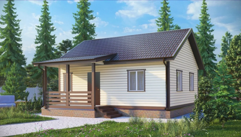 Каркасный дом 7x8 ТД24