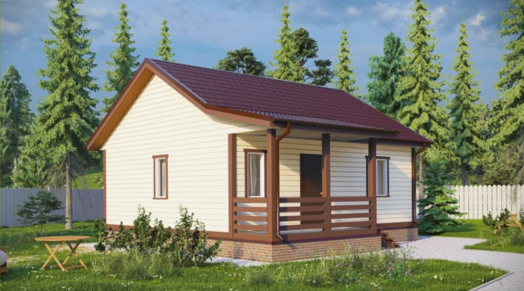 Каркасный дом 7x8 ТД24: фото 2