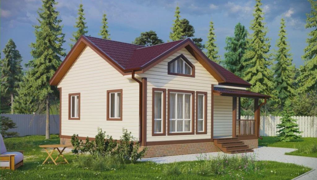 Каркасный дом 8x7 ТД08: фото 2