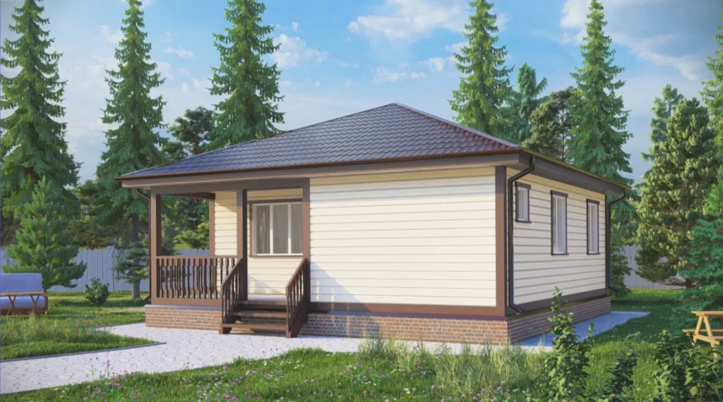 Каркасный дом 8x8 ТД32: фото 2