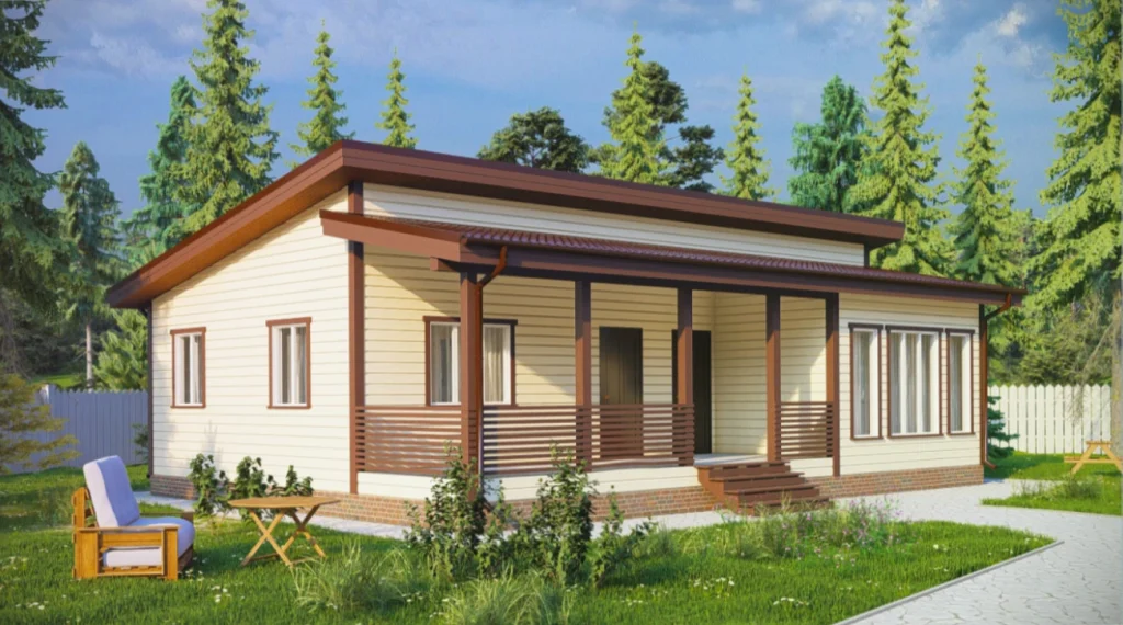 Каркасный дом 9x12 ТД17