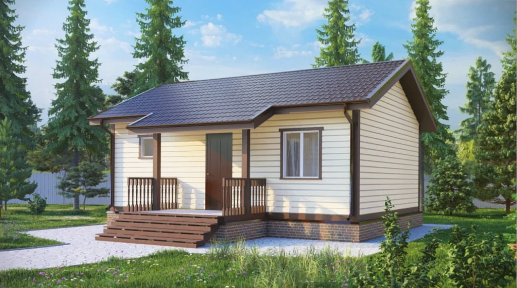 Каркасный дом 8x8 ТД35