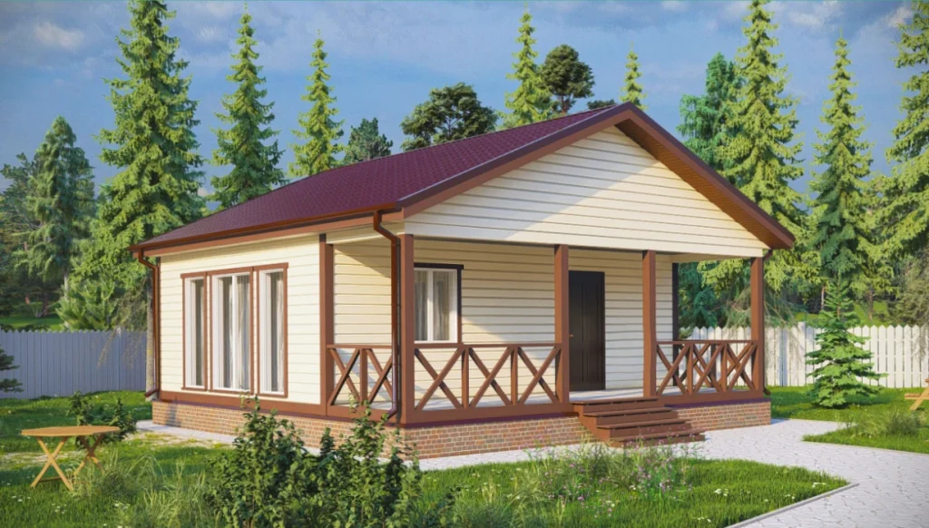 Каркасный дом 8x8 ТД36