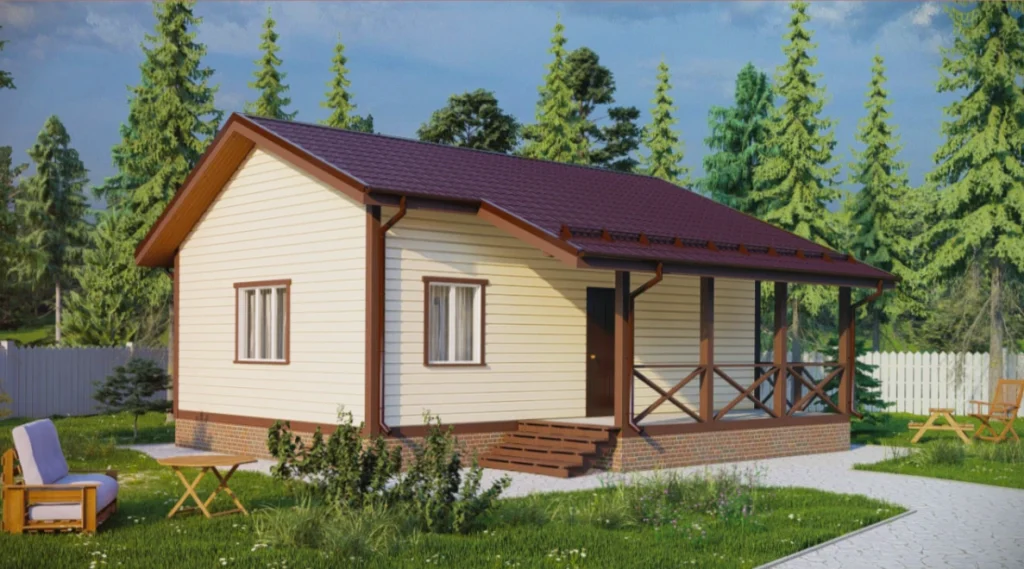 Каркасный дом 9x8 ТД18: фото 2
