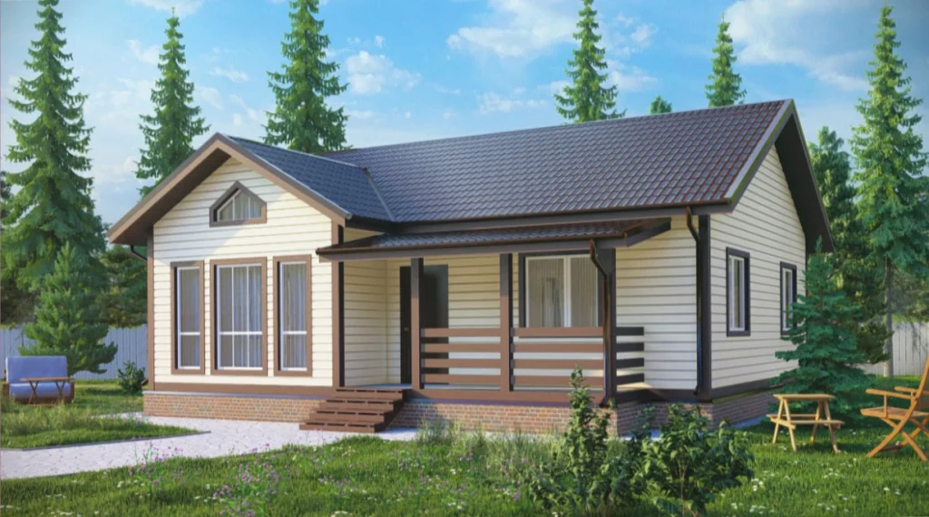 Каркасный дом 10,5x9,5 ТД31