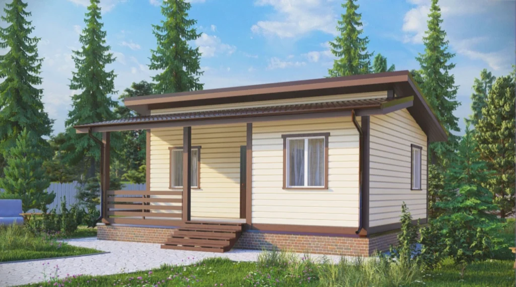 Каркасный дом 6x8 ТД23: фото 2