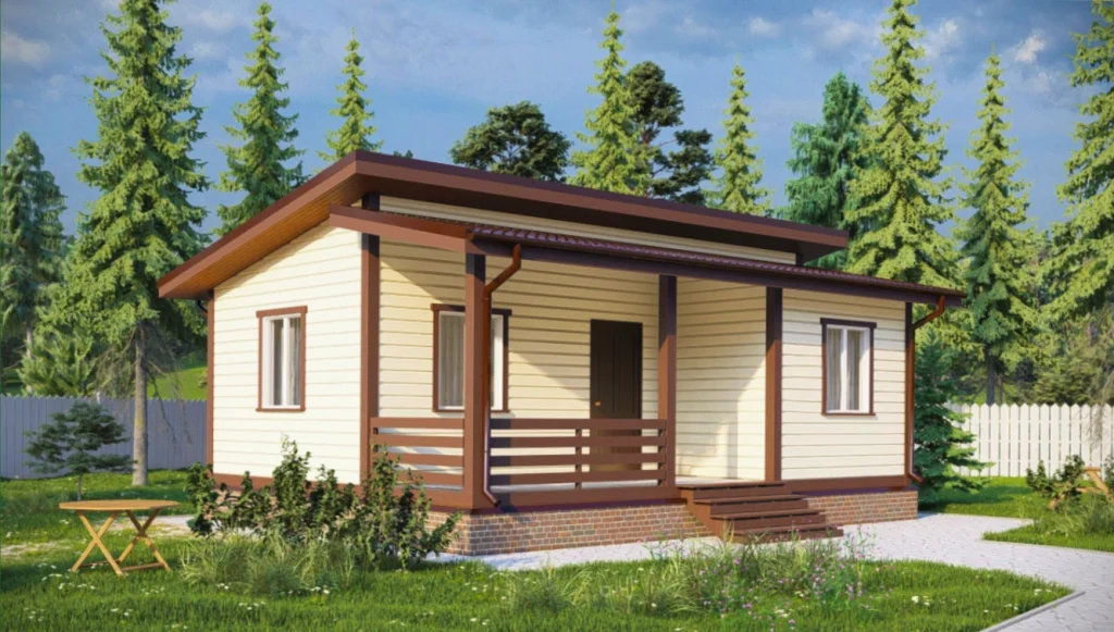 Каркасный дом 6x8 ТД23